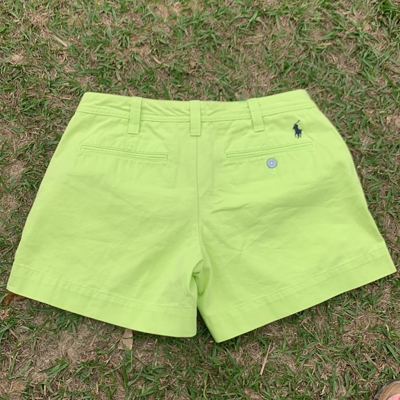 POLO Ralph Lauren Highlighter Green Shorts Size 2 - Picture 3 of 10